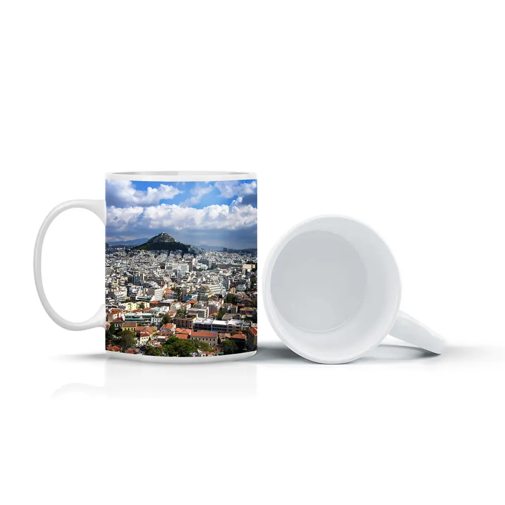 Athens Greece City Skyline Lycabettus Hill View – Mugs