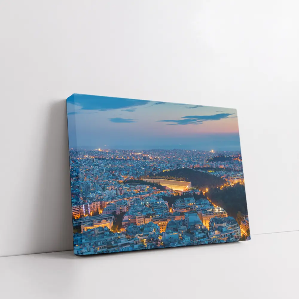 Athens Greece City Lights At Night – Wall Art