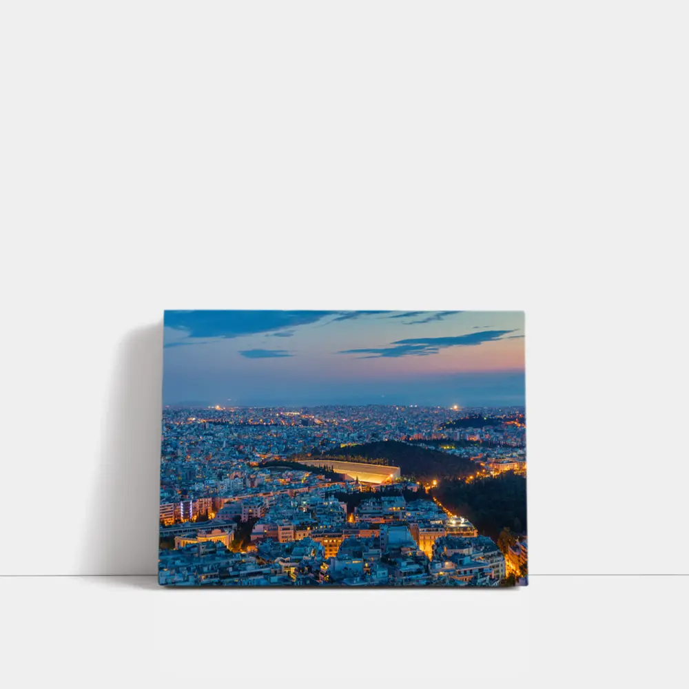 Athens Greece City Lights At Night – Wall Art