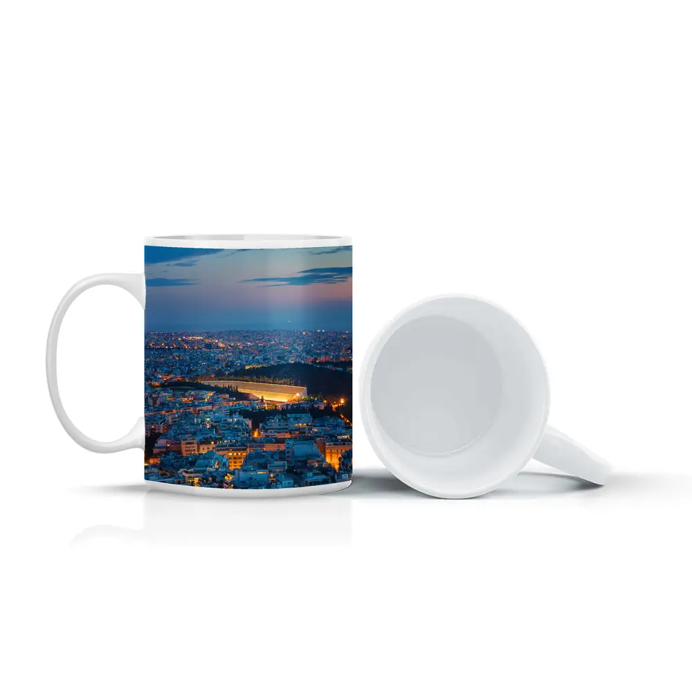 Athens Greece City Lights At Night – Mugs