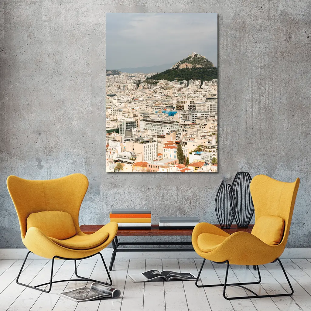 Athens Greece City View Lycabettus Hill – Wall Art