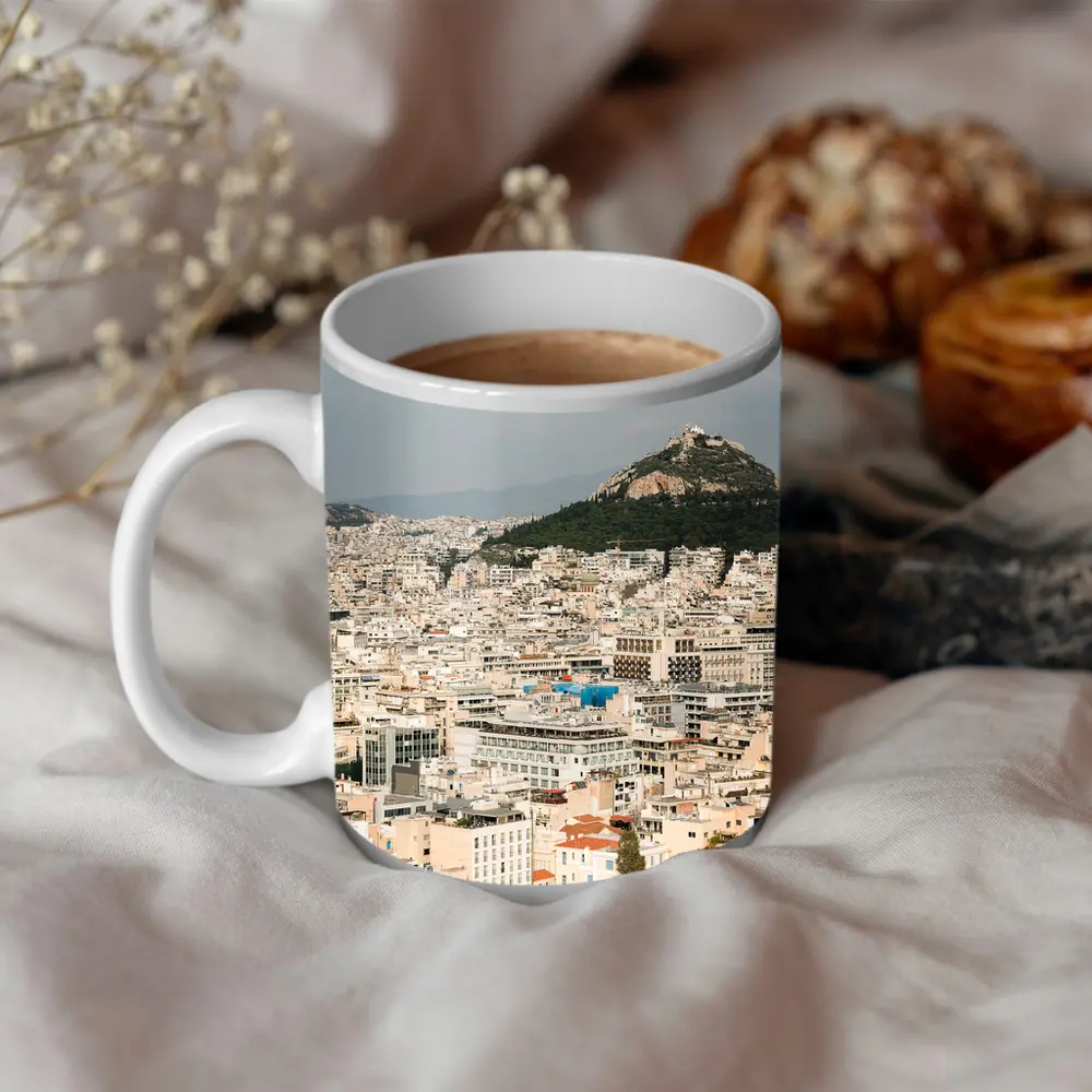 Athens Greece City View Lycabettus Hill – Mugs