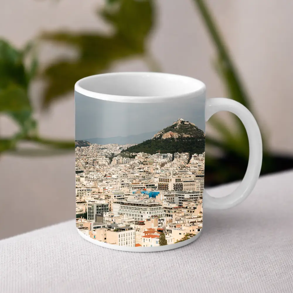 Athens Greece City View Lycabettus Hill – Mugs