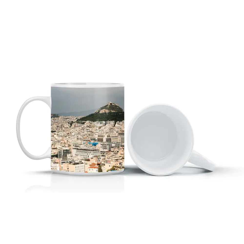 Athens Greece City View Lycabettus Hill – Mugs