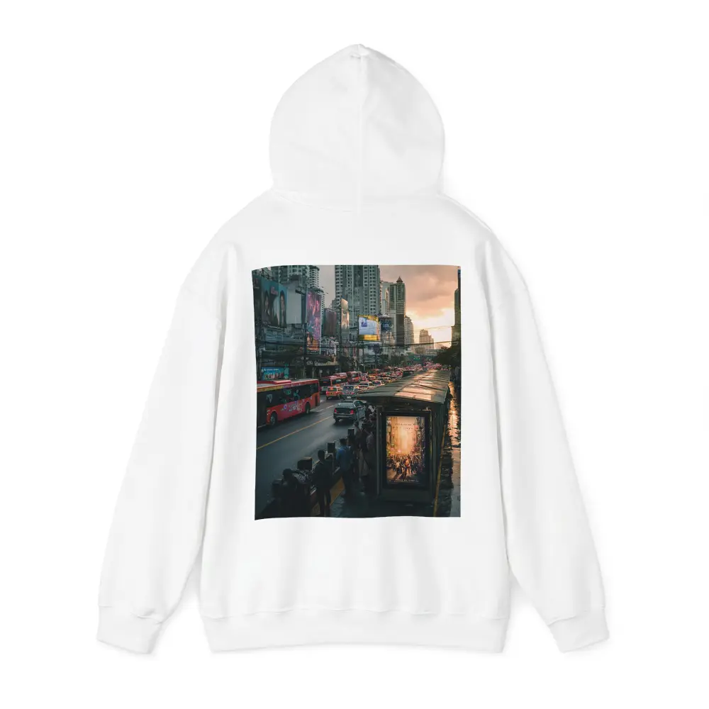 Bangkok Street Traffic Skyline Sunset City – Hoodies