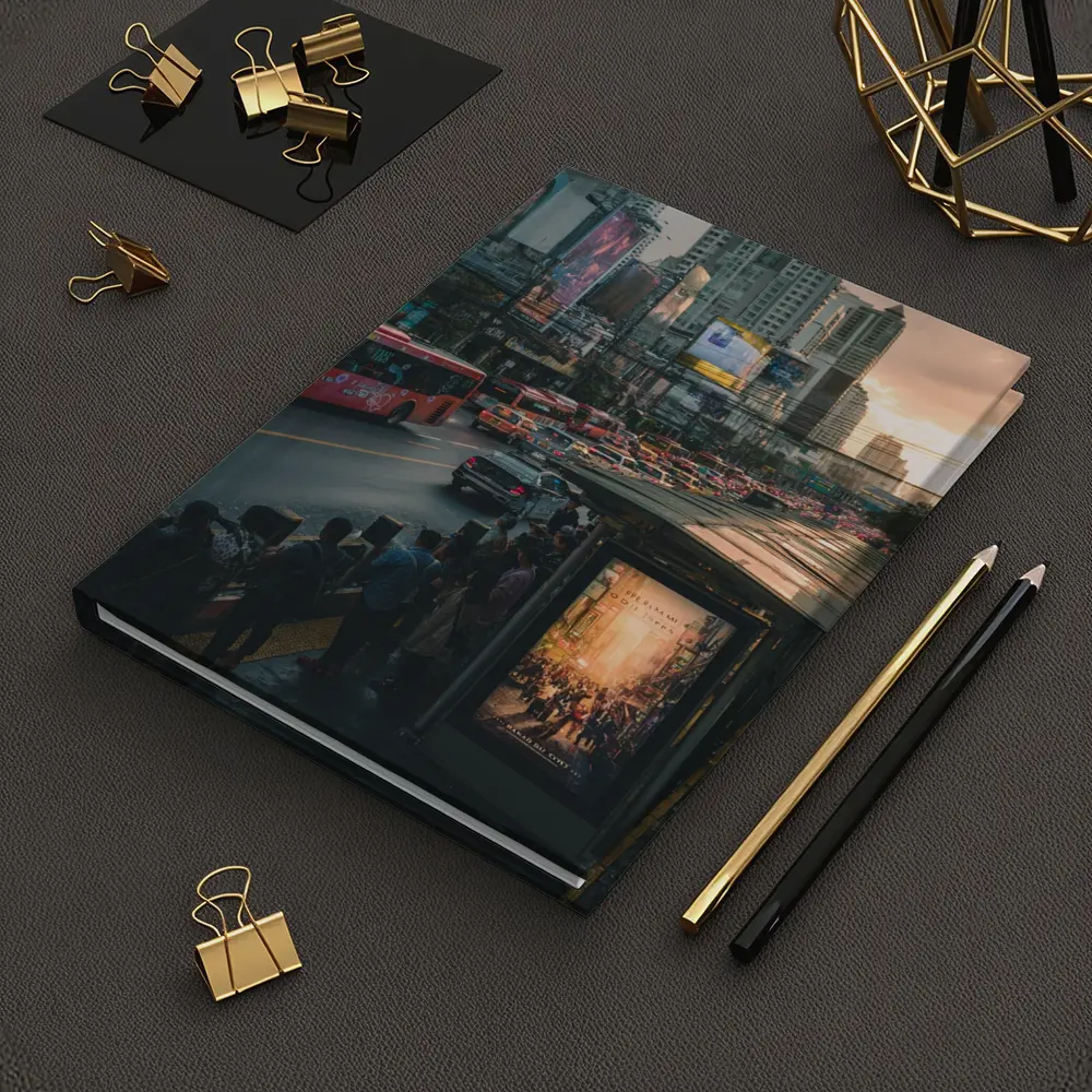 Bangkok Street Traffic Skyline Sunset City – Notebooks