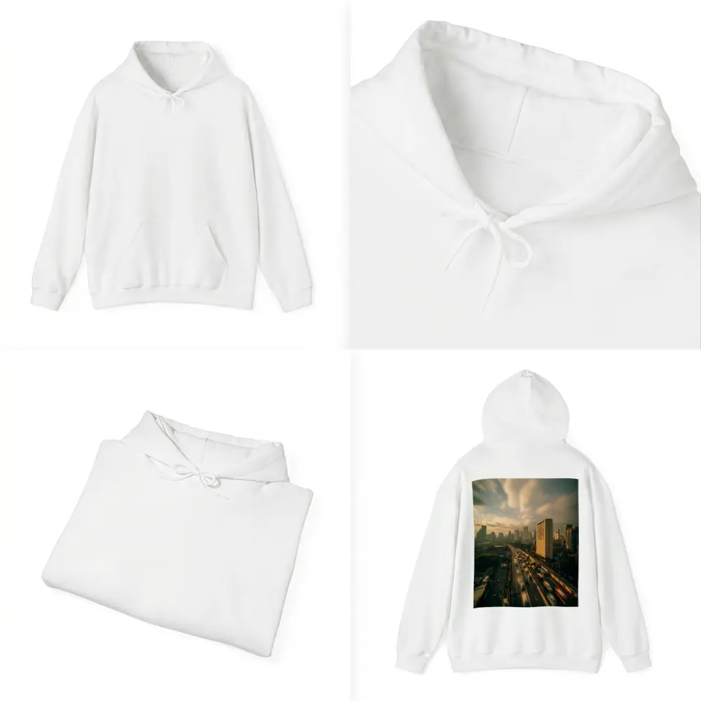 Bangkok Highway Skyline Rush Hour Aerial View – Hoodies