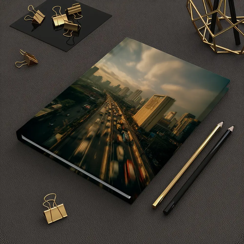 Bangkok Highway Skyline Rush Hour Aerial View – Notebooks