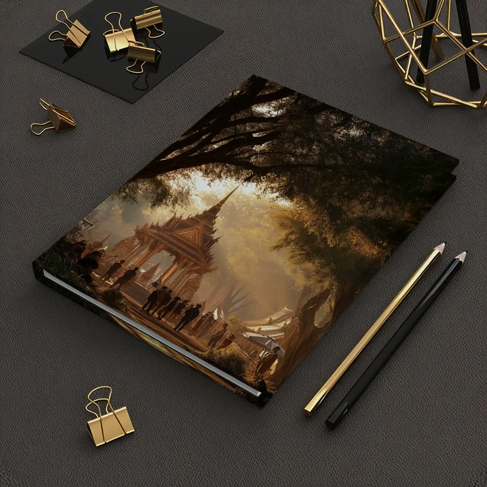 Thai Temple Golden Light Forest Path – Notebooks