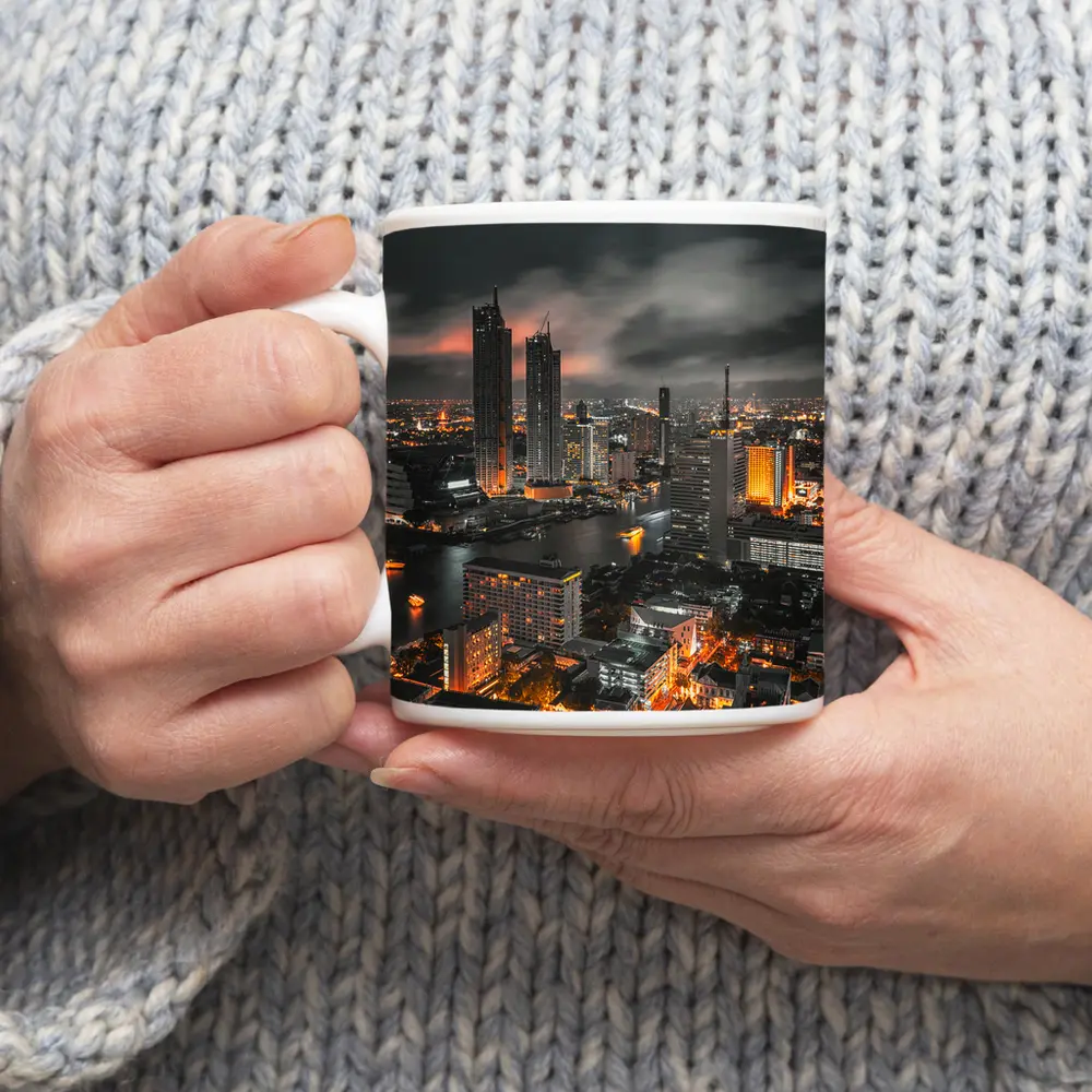 Bangkok Thailand City Skyline At Night – Mugs