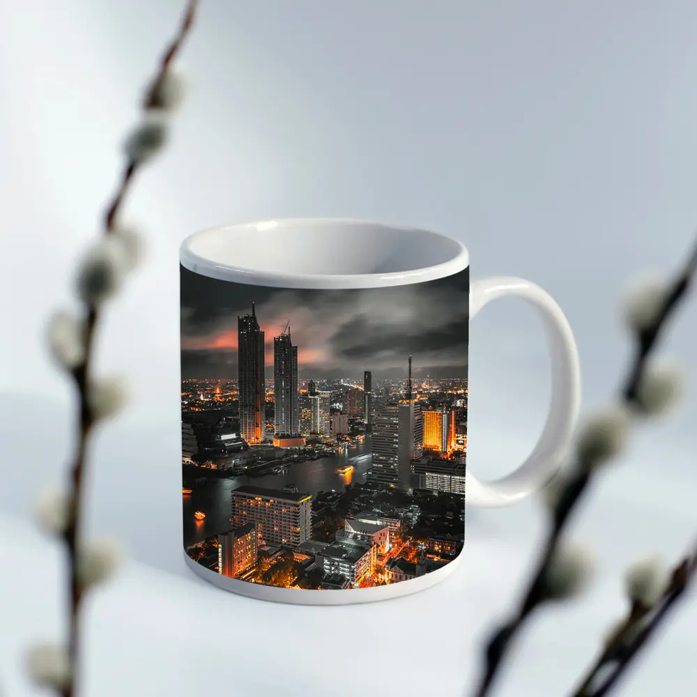 Bangkok Thailand City Skyline At Night – Mugs