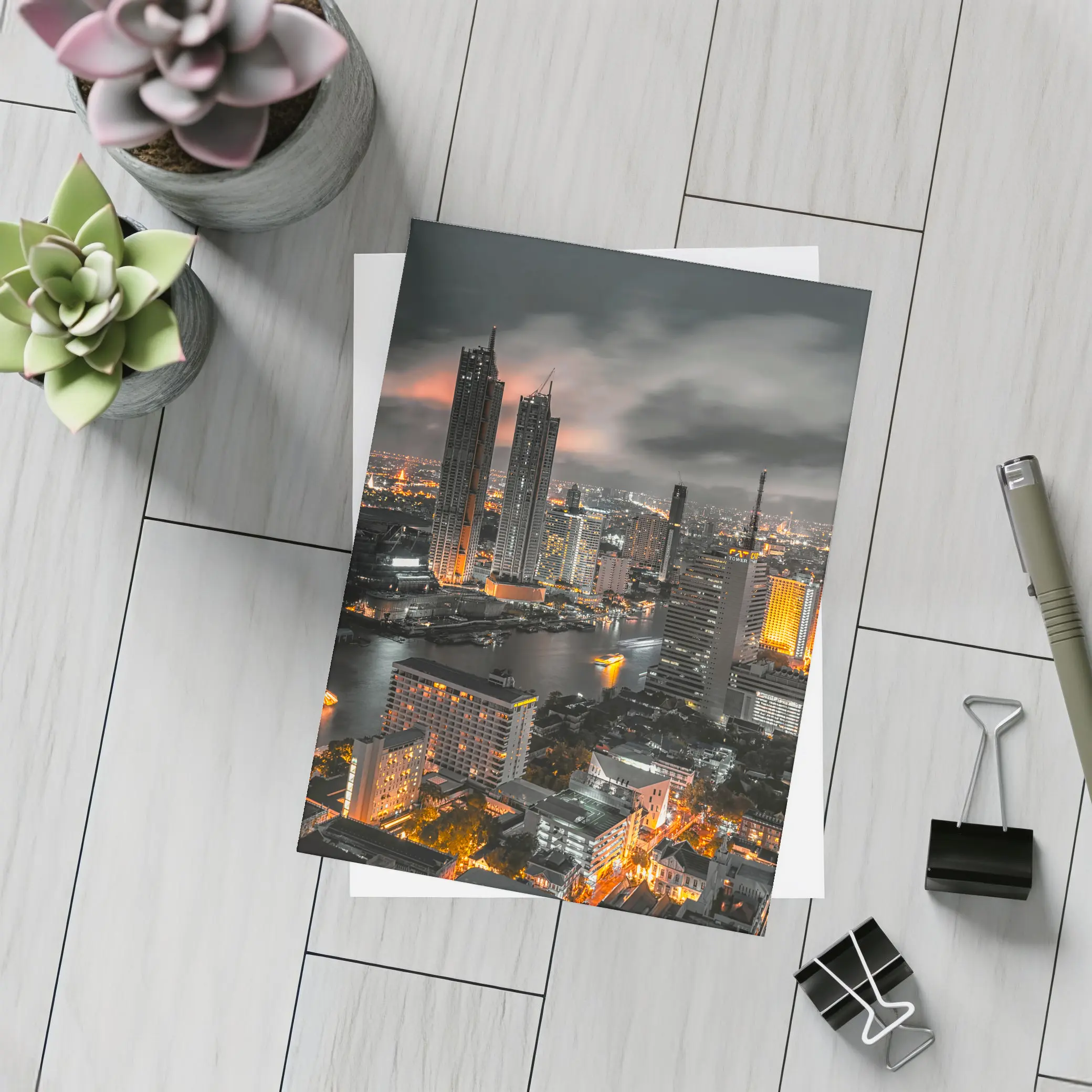 Bangkok Thailand City Skyline At Night – Postcards