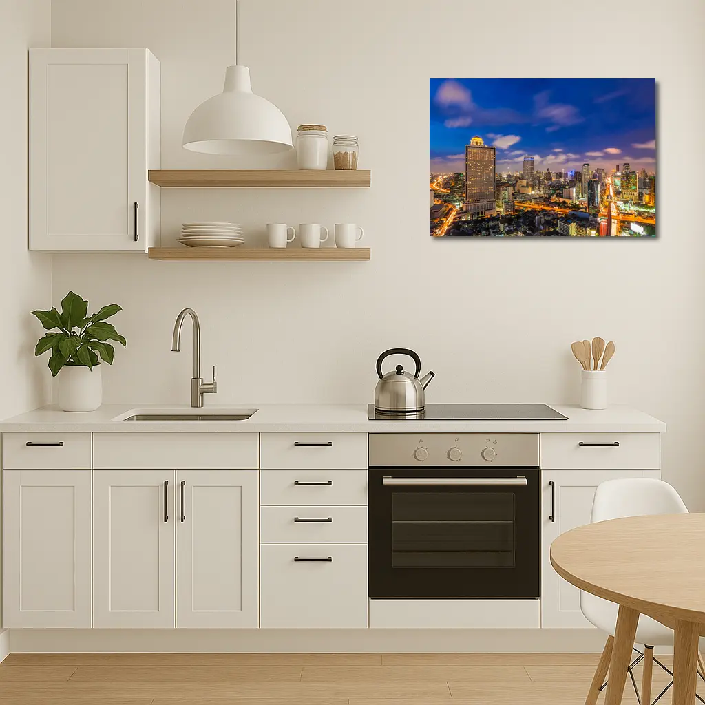Bangkok Thailand City Skyline At Night – Wall Art