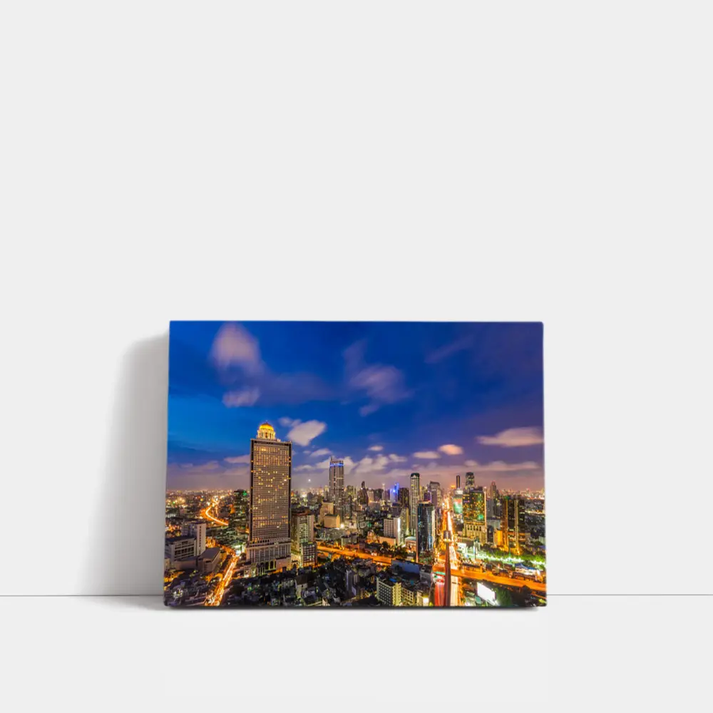 Bangkok Thailand City Skyline At Night – Wall Art
