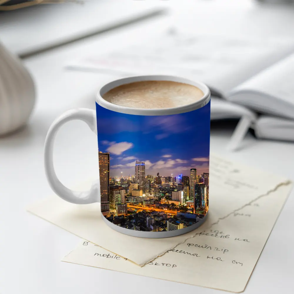 Bangkok Thailand City Skyline At Night – Mugs