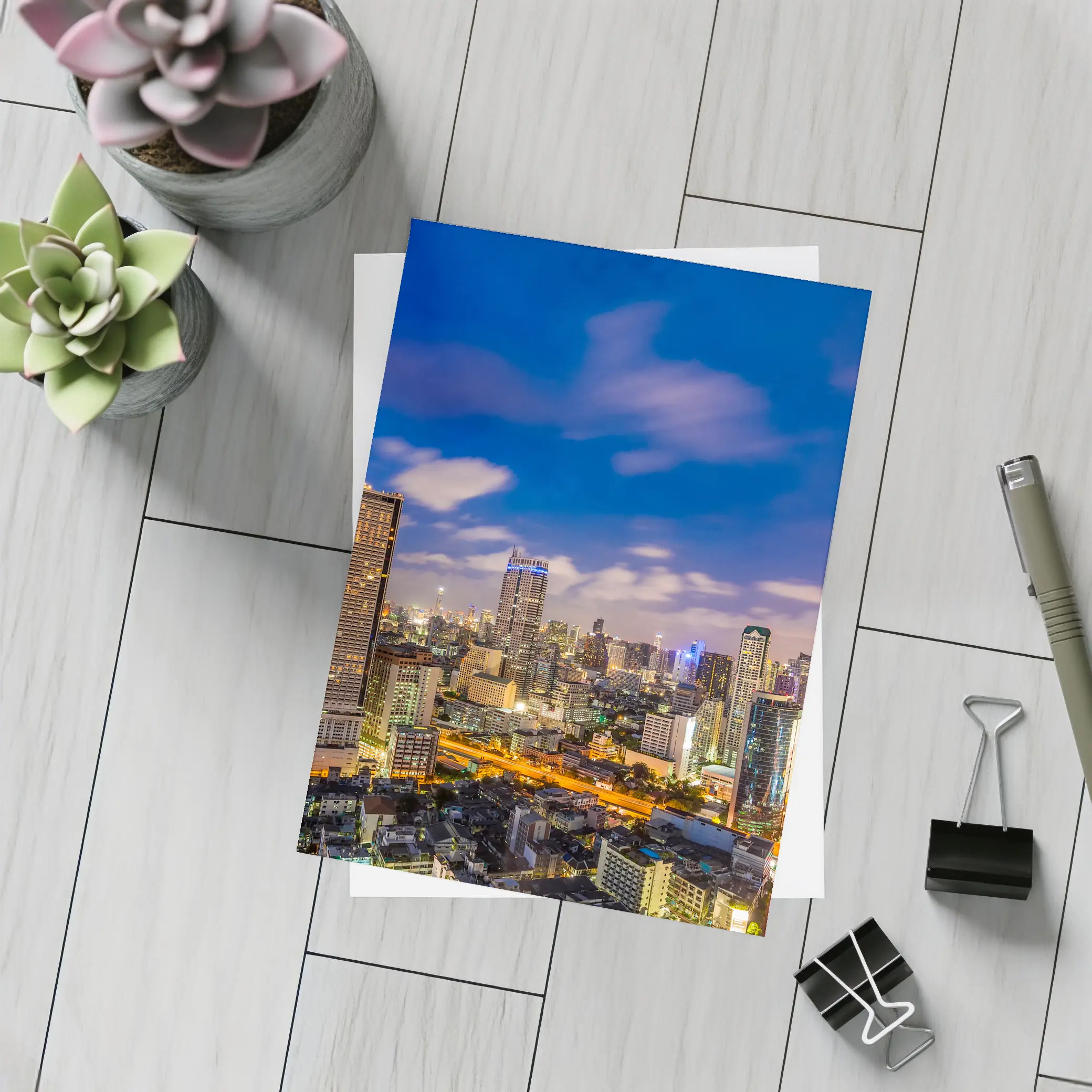 Bangkok Thailand City Skyline At Night – Postcards