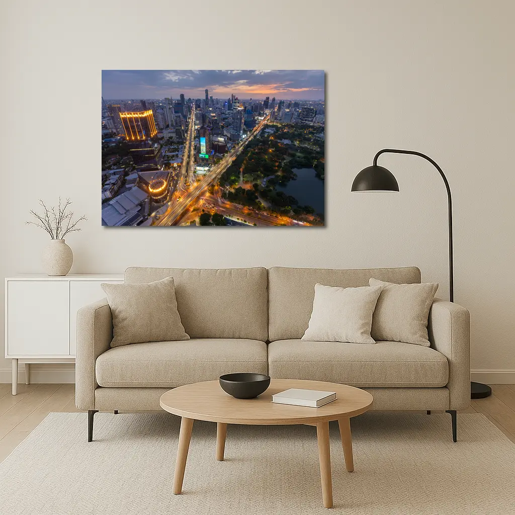 Bangkok Thailand Skyline Aerial City View – Wall Art