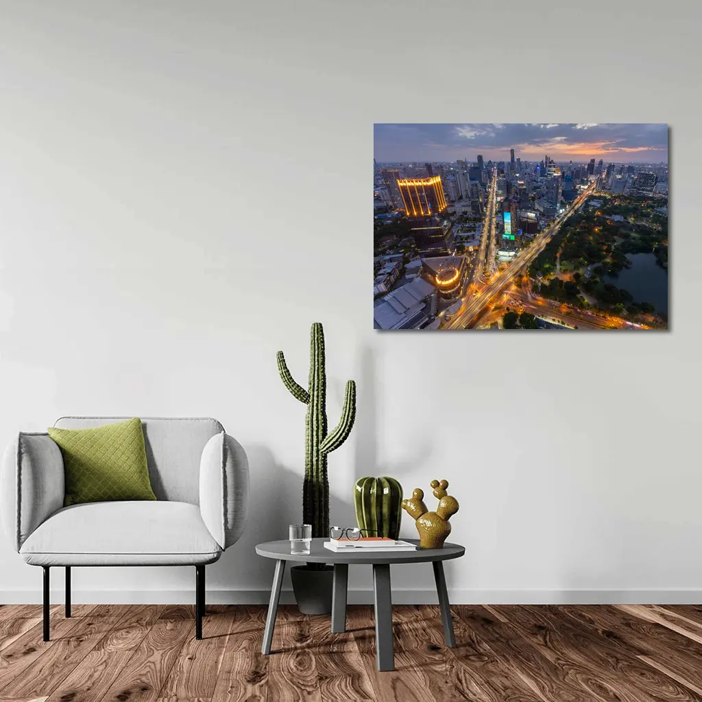 Bangkok Thailand Skyline Aerial City View – Wall Art