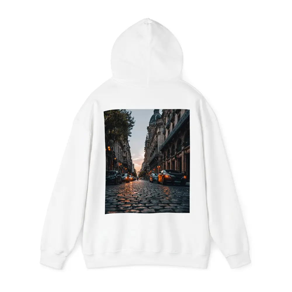 Paris Cobblestone Street At Dusk – Hoodies
