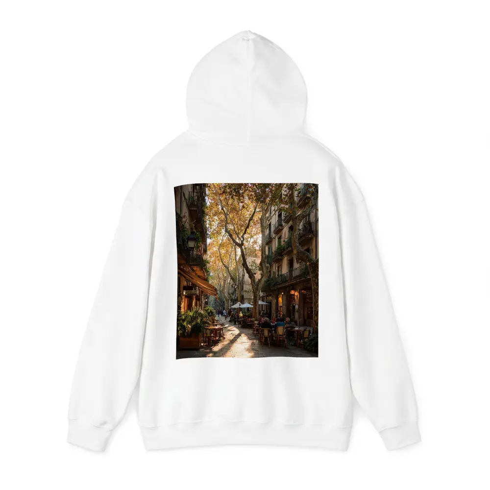 Barcelona Old Town Street Cafe Autumn – Hoodies