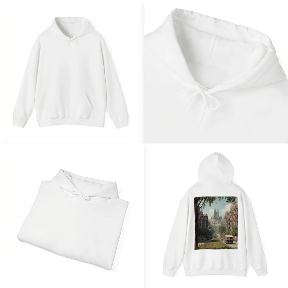 Barcelona Street Sagrada Familia Tram View – Hoodies