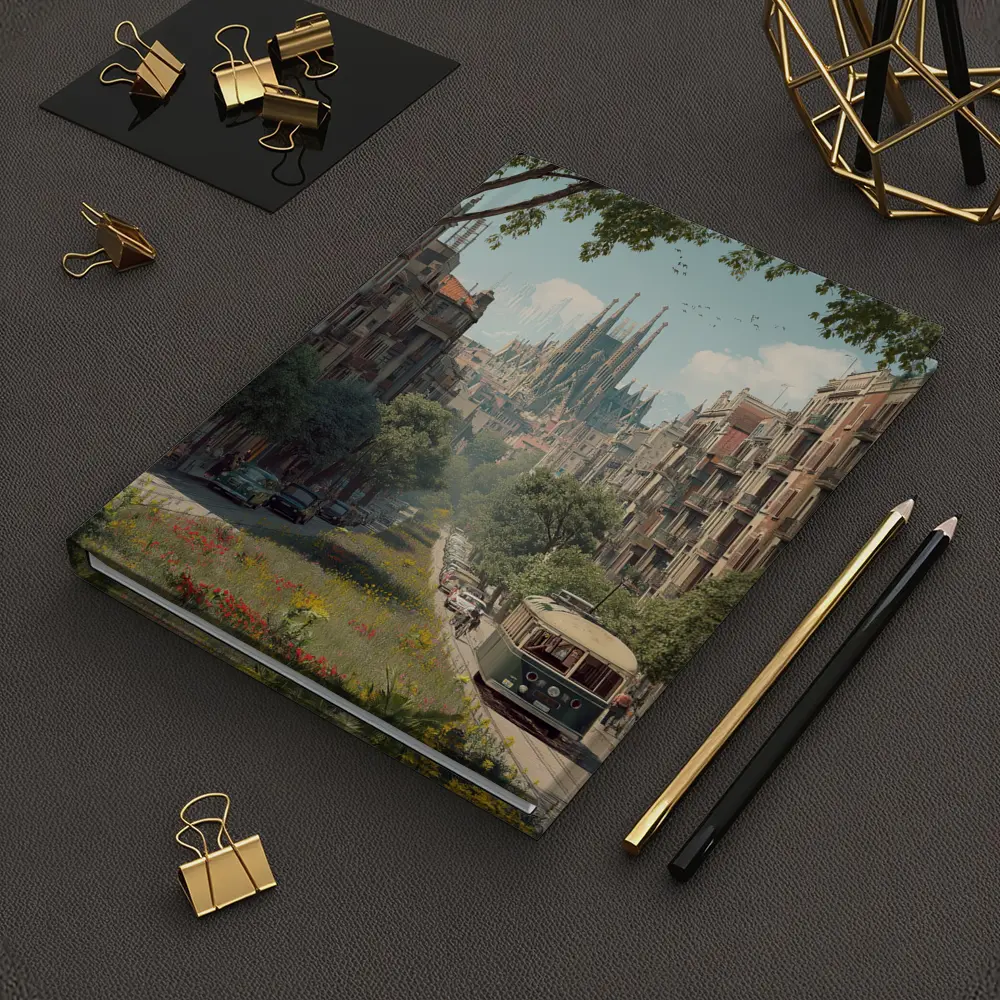 Barcelona Street Sagrada Familia Tram View – Notebooks