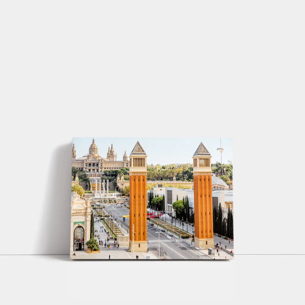 Barcelona Venetian Towers Palau Nacional View – Wall Art