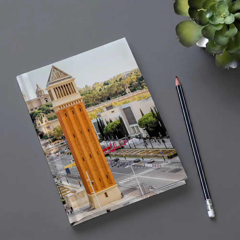 Barcelona Venetian Towers Palau Nacional View – Notebooks