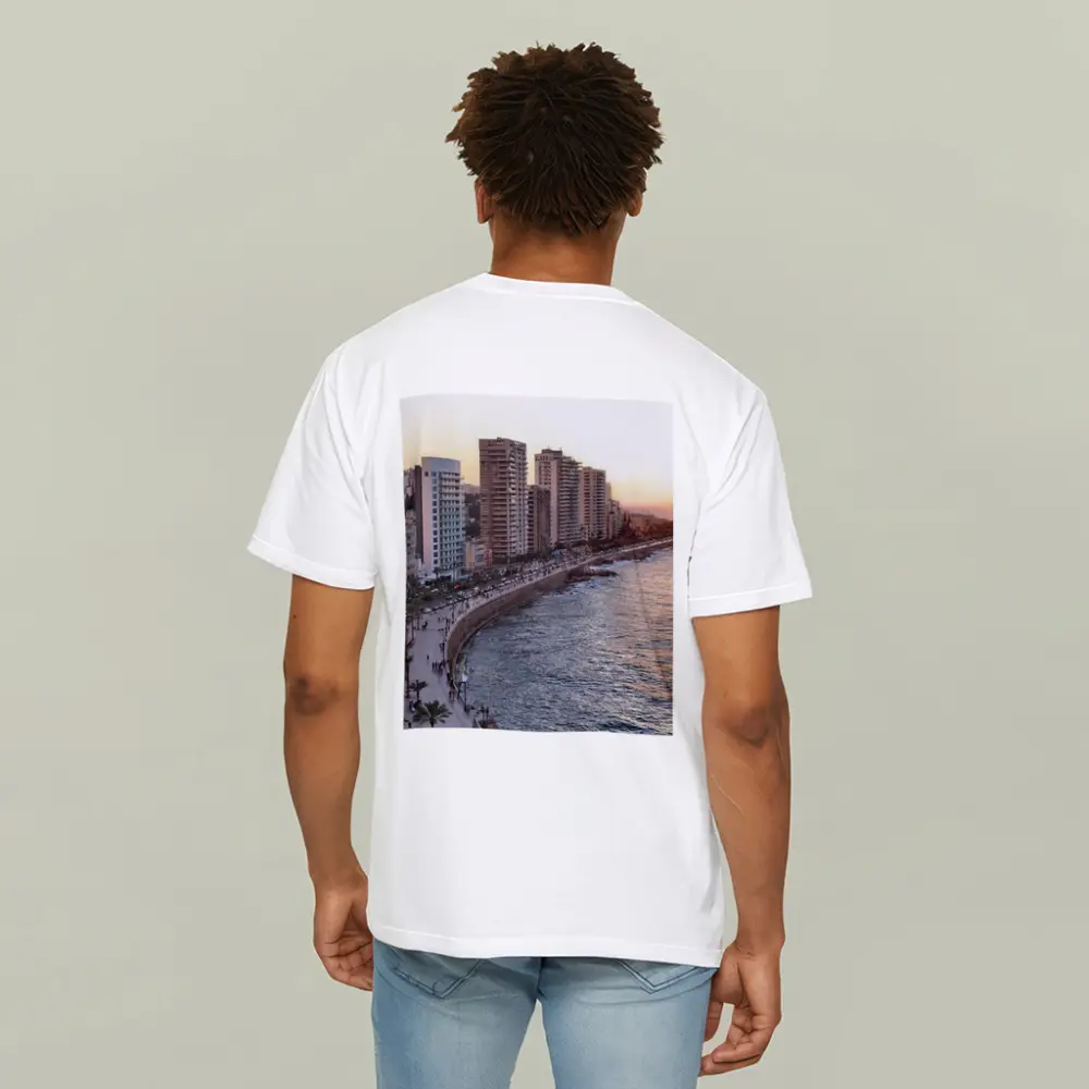 Beirut Corniche Waterfront Skyline Sunset View – T-Shirts