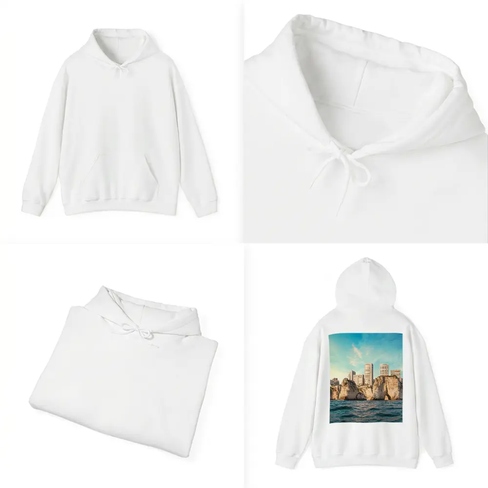 Beirut Lebanon Coastal Cliffs City Skyline – Hoodies