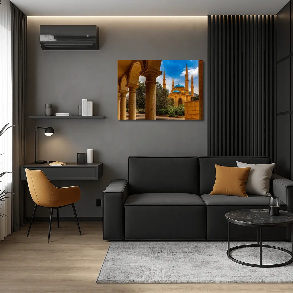 Mohammad Al Amin Mosque Beirut Blue Domes – Wall Art