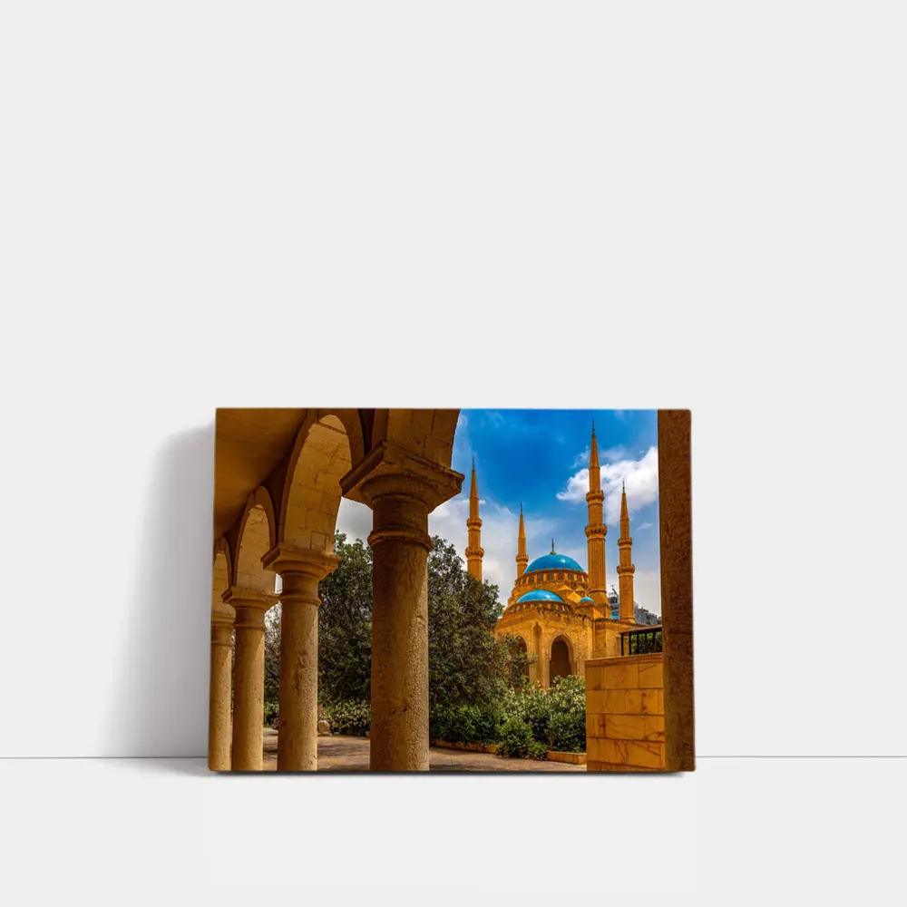 Mohammad Al Amin Mosque Beirut Blue Domes – Wall Art