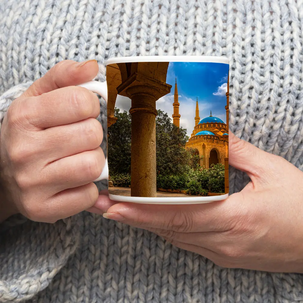 Mohammad Al Amin Mosque Beirut Blue Domes – Mugs