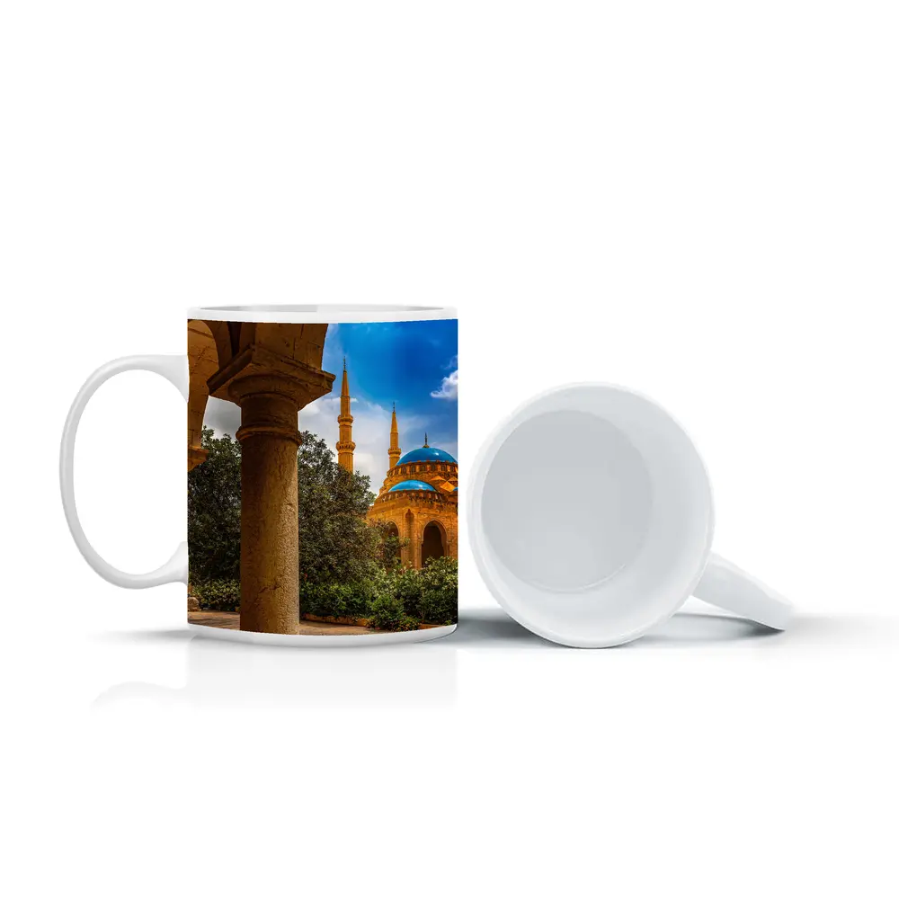 Mohammad Al Amin Mosque Beirut Blue Domes – Mugs
