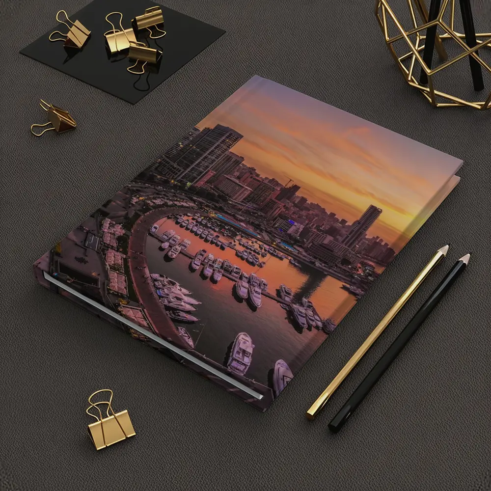 Beirut Lebanon Marina Skyline Sunset View – Notebooks