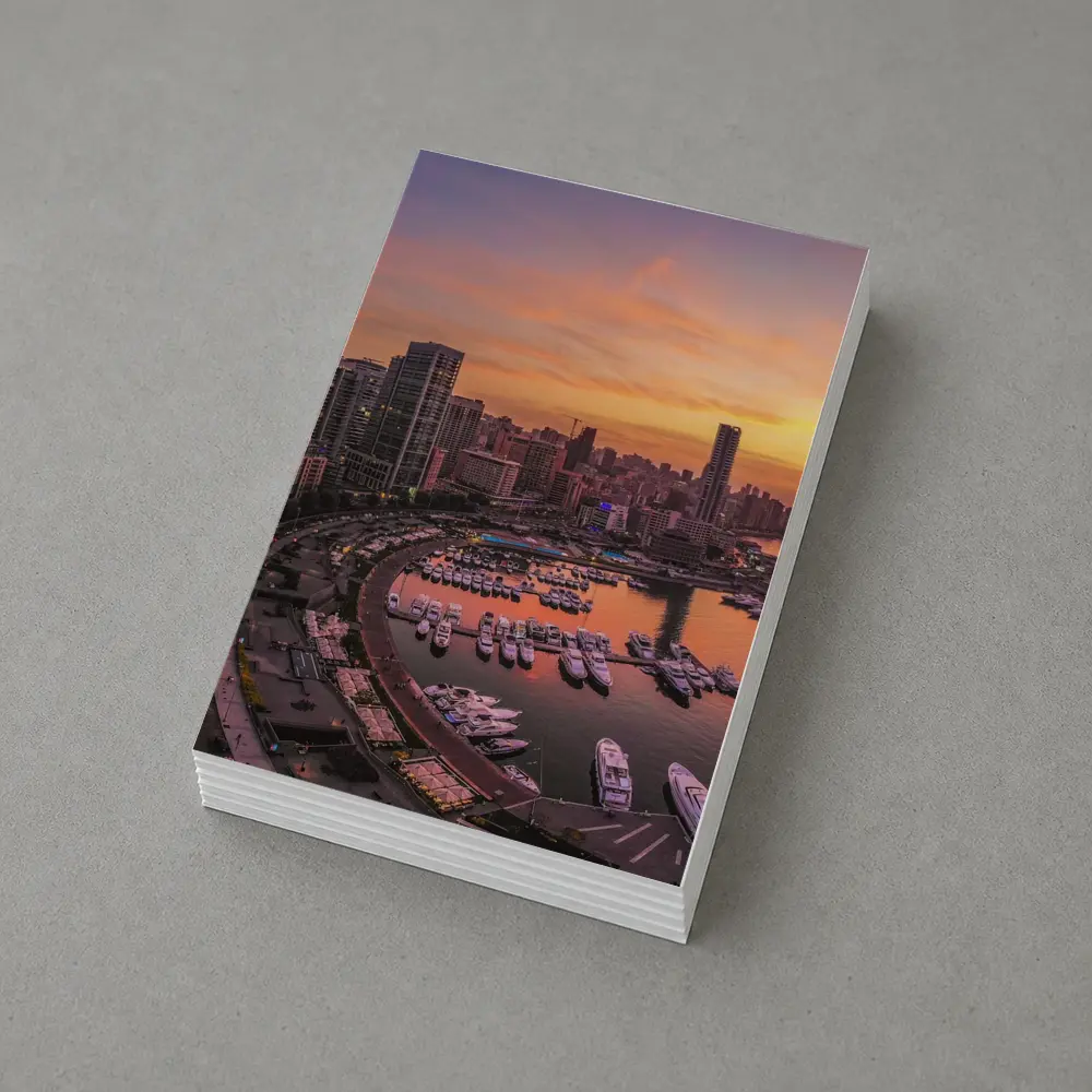Beirut Lebanon Marina Skyline Sunset View – Postcards