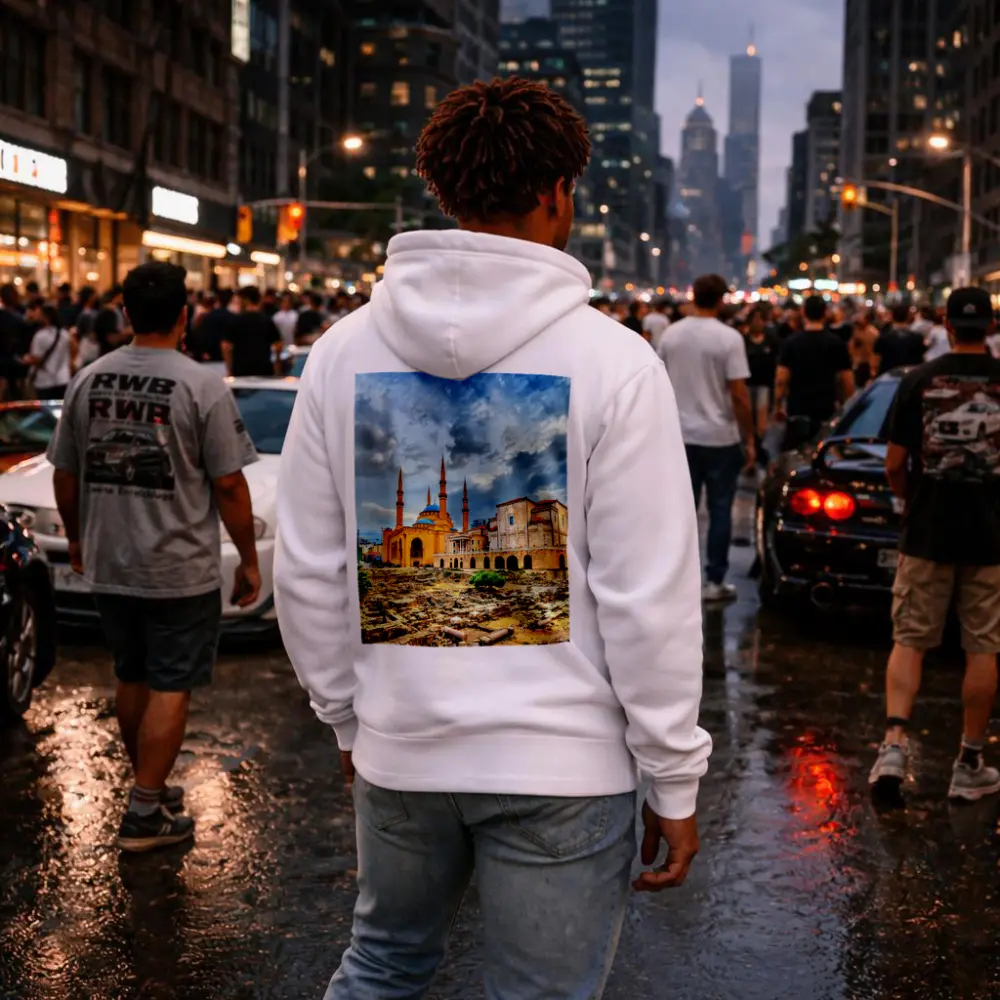 Beirut Lebanon Ancient Ruins Mosque Cityscape – Hoodies