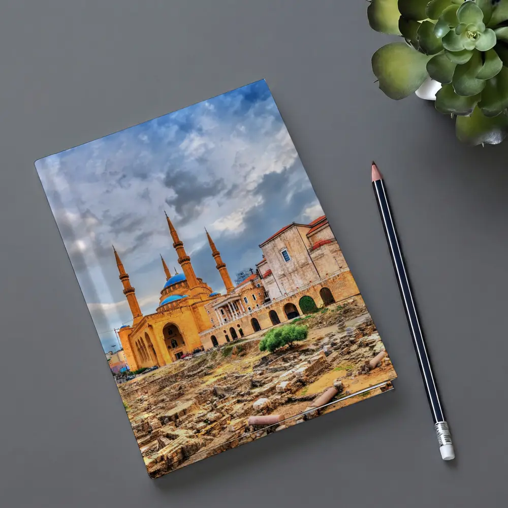 Beirut Lebanon Ancient Ruins Mosque Cityscape – Notebooks