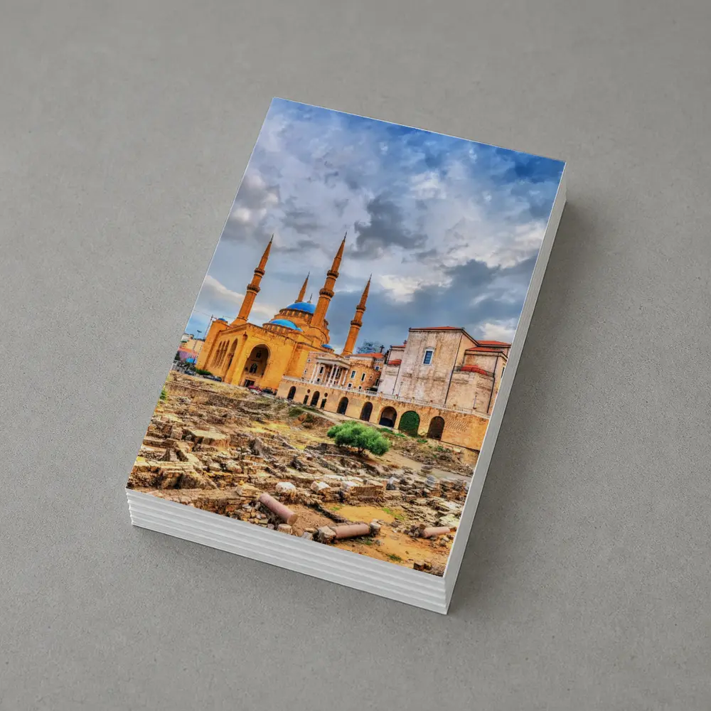 Beirut Lebanon Ancient Ruins Mosque Cityscape – Postcards