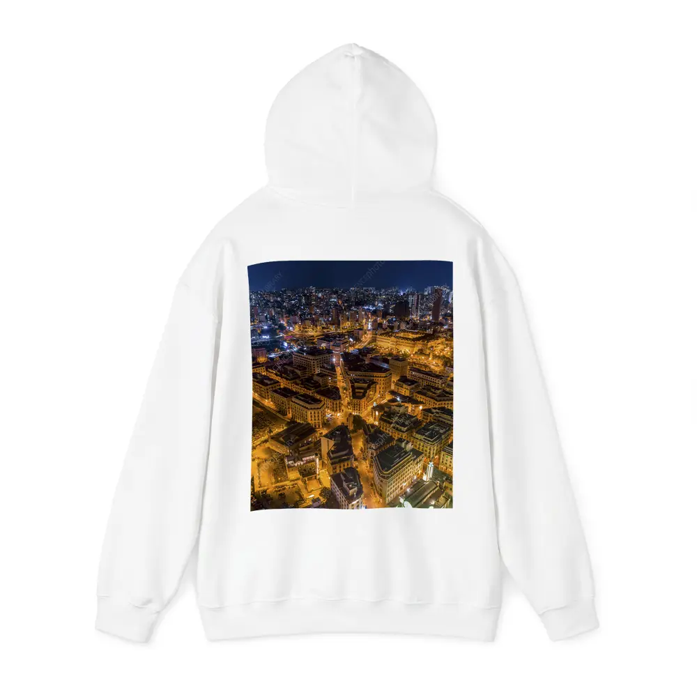 Beirut Lebanon City Aerial Night View – Hoodies