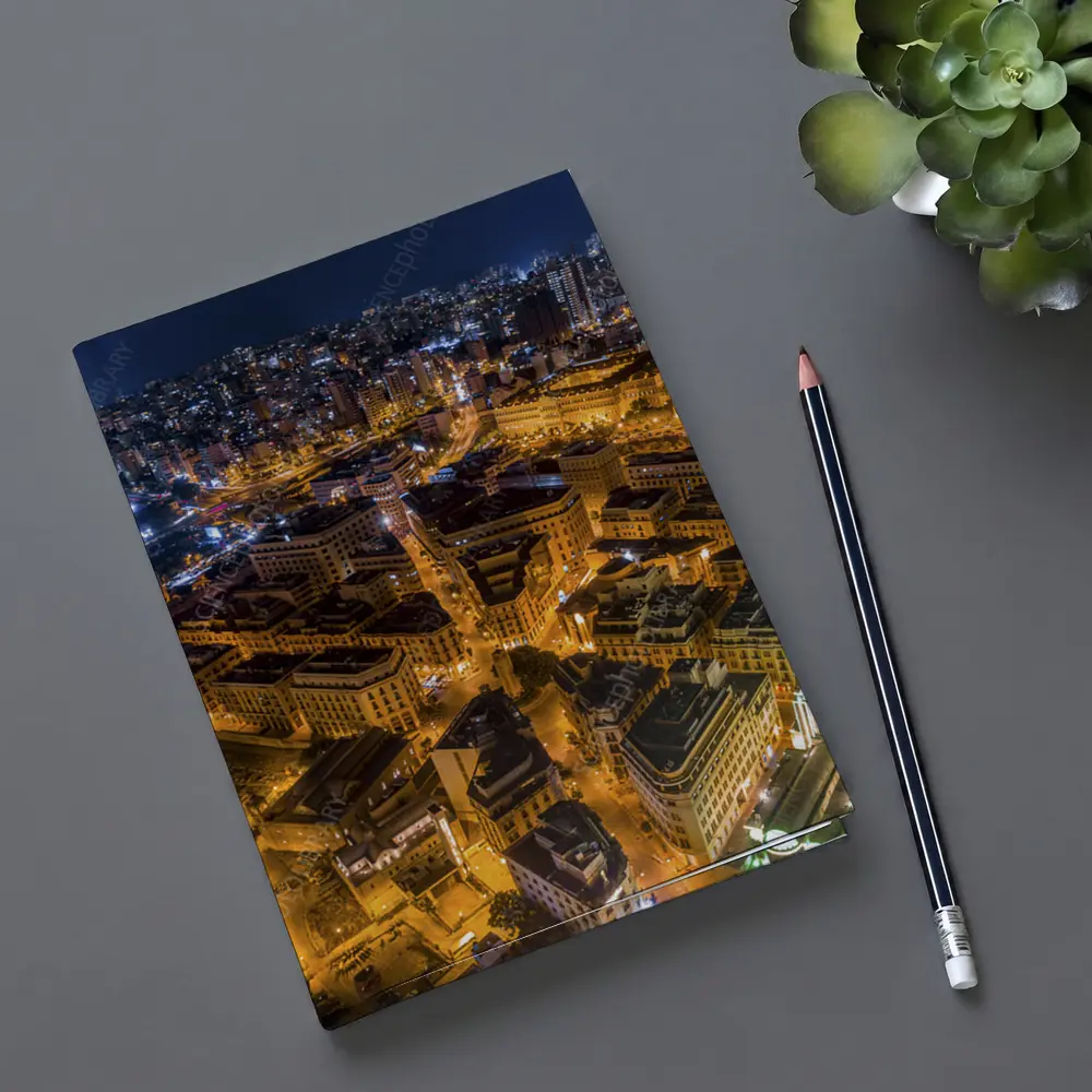 Beirut Lebanon City Aerial Night View – Notebooks
