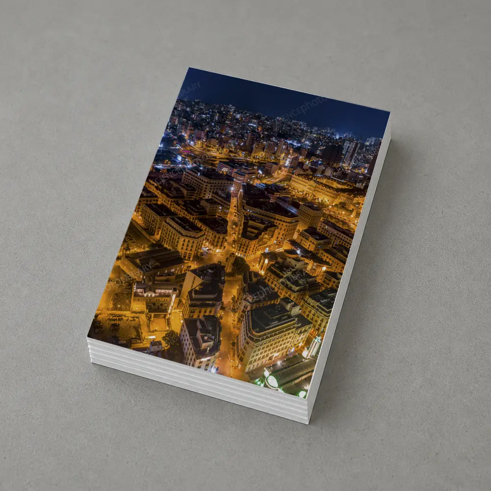 Beirut Lebanon City Aerial Night View – Postcards