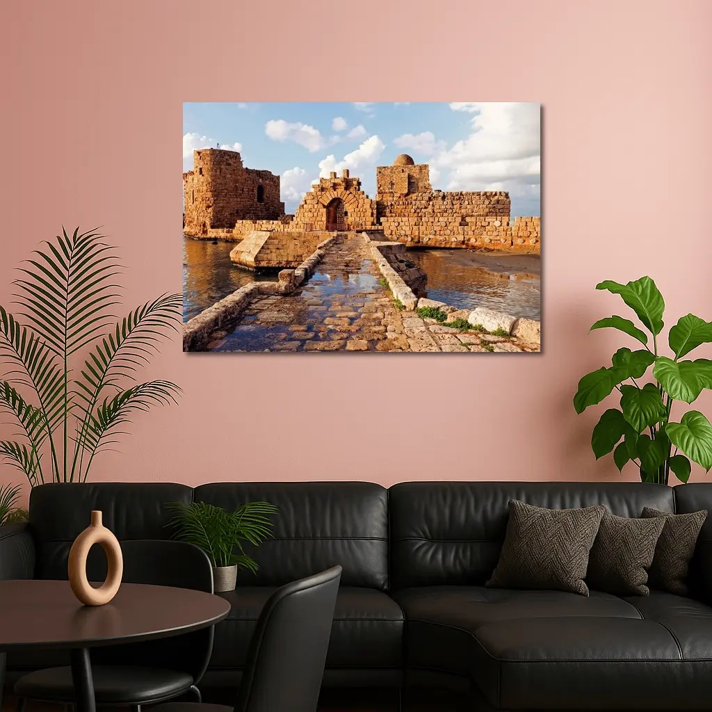 Sidon Sea Castle Ancient Stone Ruins Lebanon – Wall Art