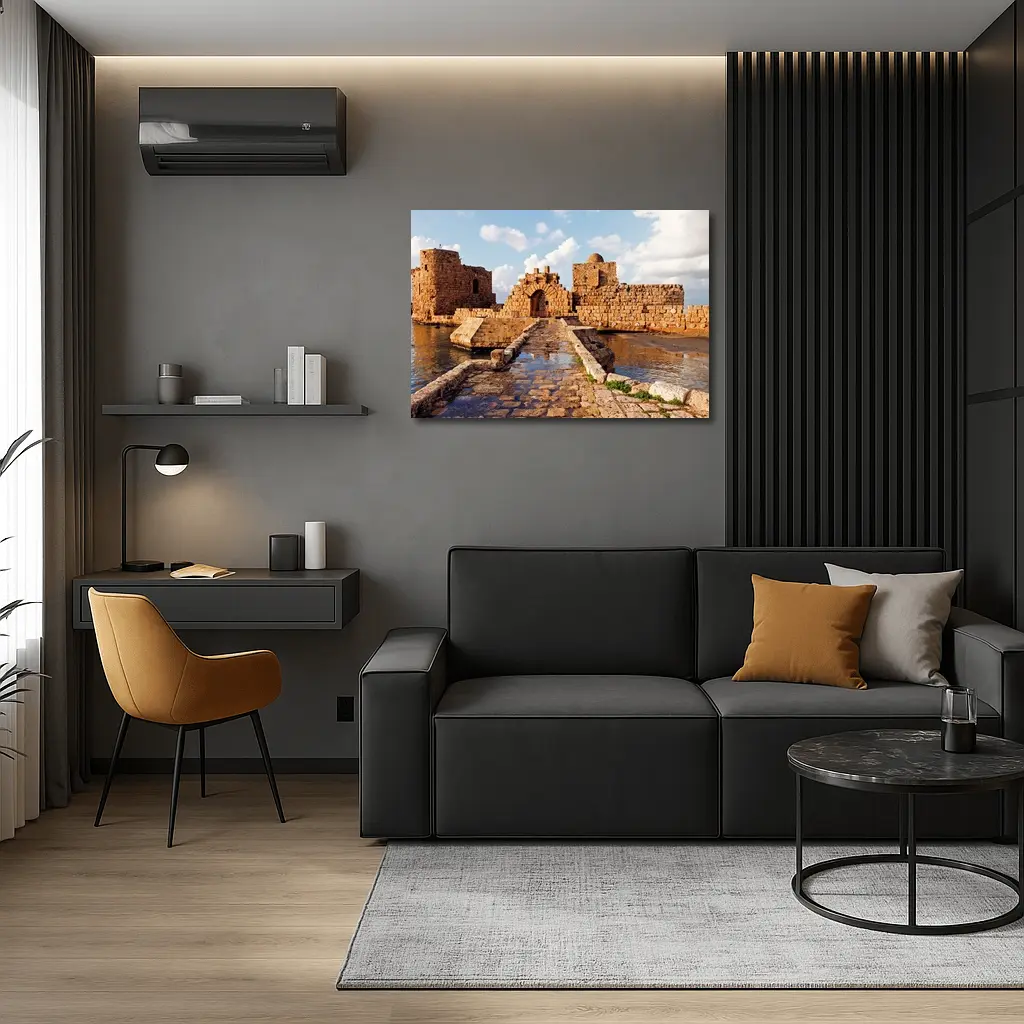 Sidon Sea Castle Ancient Stone Ruins Lebanon – Wall Art