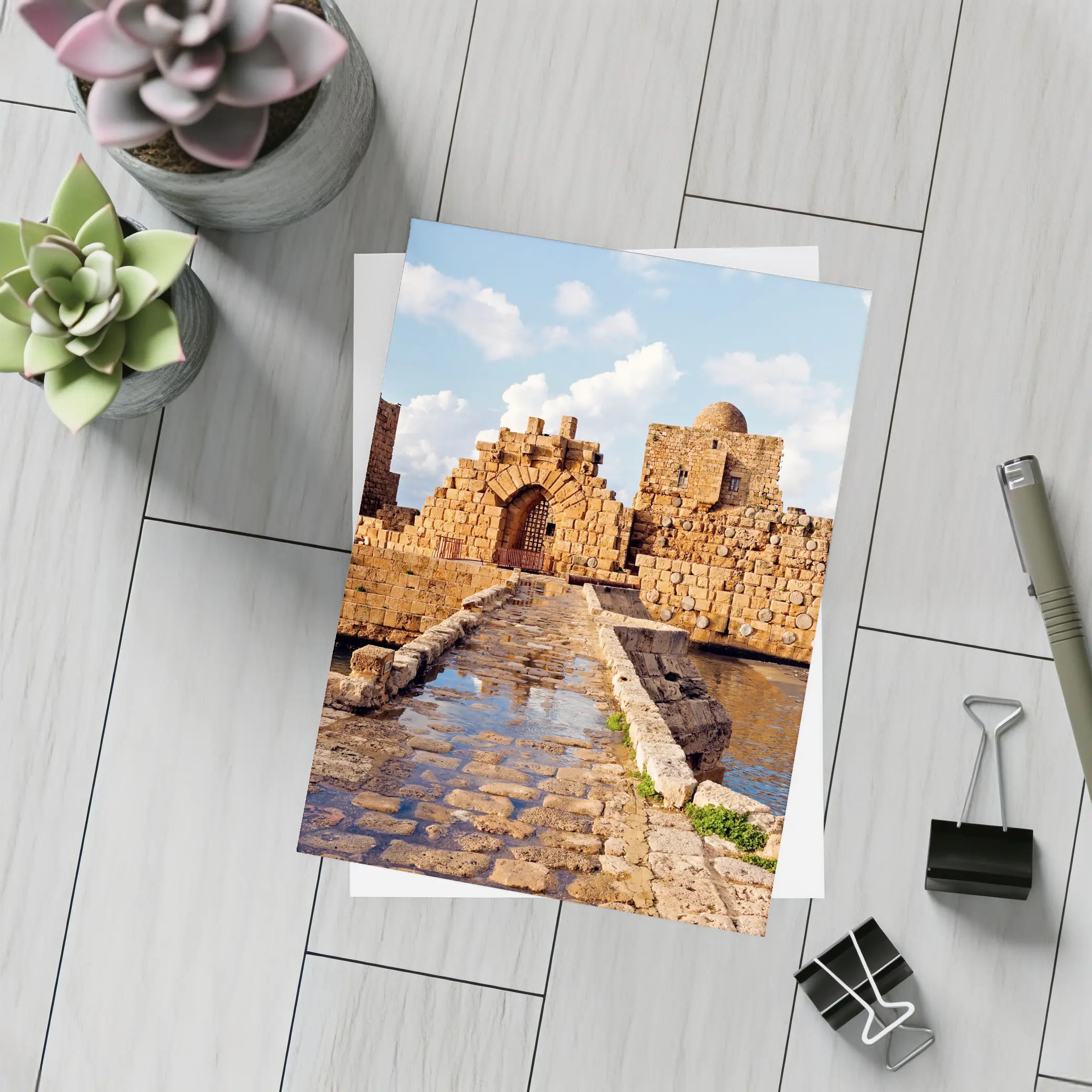 Sidon Sea Castle Ancient Stone Ruins Lebanon – Postcards