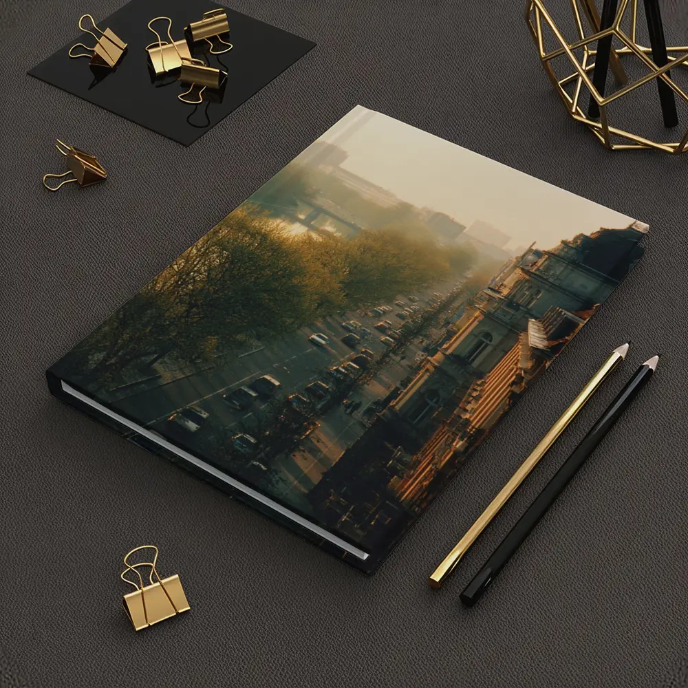 Berlin Boulevard Misty Morning Golden Light – Notebooks