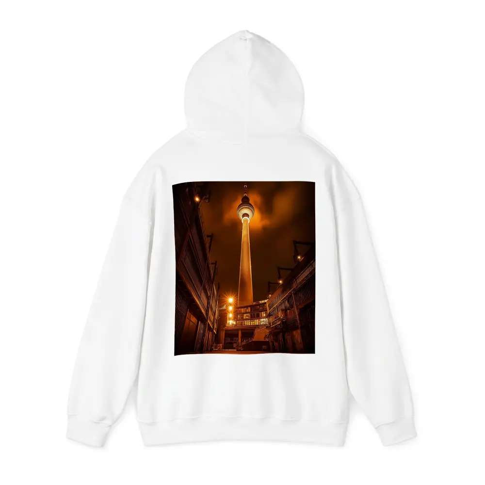 Berlin TV Tower Glowing Night Urban Scene – Hoodies