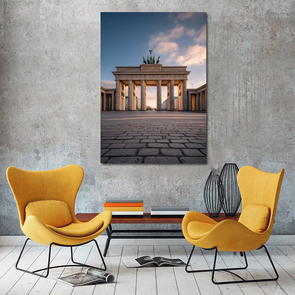 Brandenburg Gate Berlin Golden Hour Sky – Wall Art