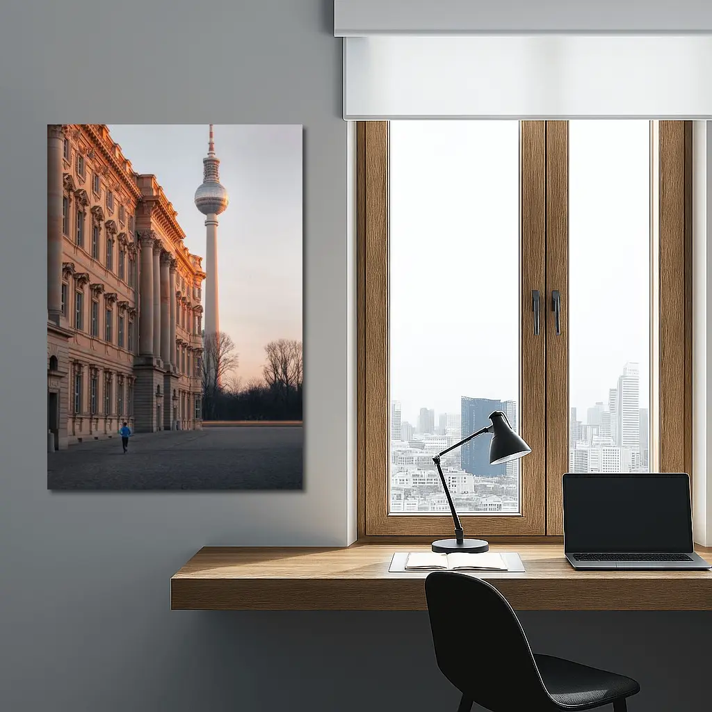 Berlin TV Tower Palace Sunset Warm Light – Wall Art