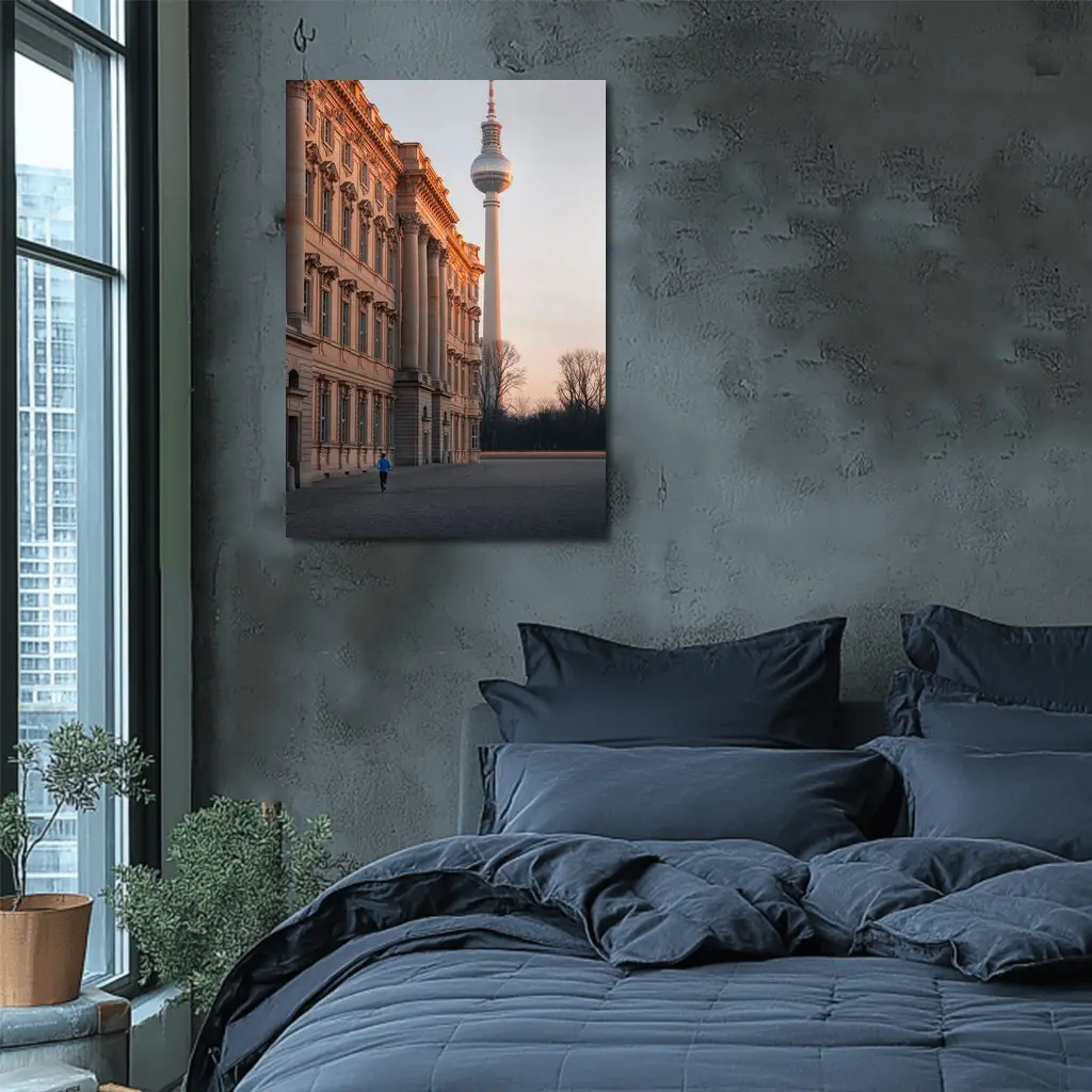 Berlin TV Tower Palace Sunset Warm Light – Wall Art